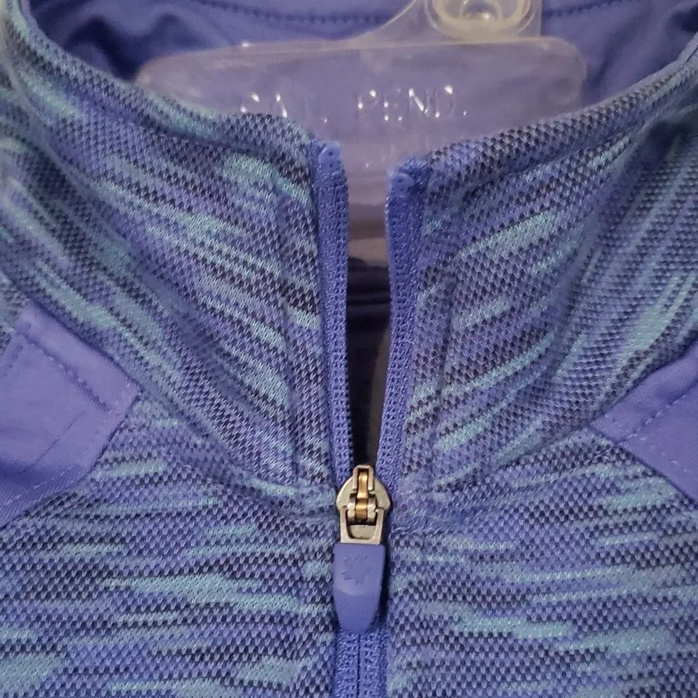 Tek Gear Women's Medium Blue Purple Speckled Zip Sweatshirt Jacket